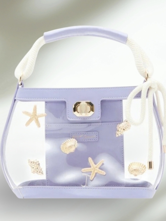 Betsey Johnson Handbags - Betsey Johnson "Seas The Day" Clear Bucket Bag in Lilac NWT